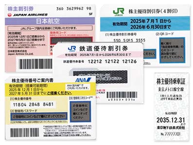 株主優待券(航空・JR・私鉄)